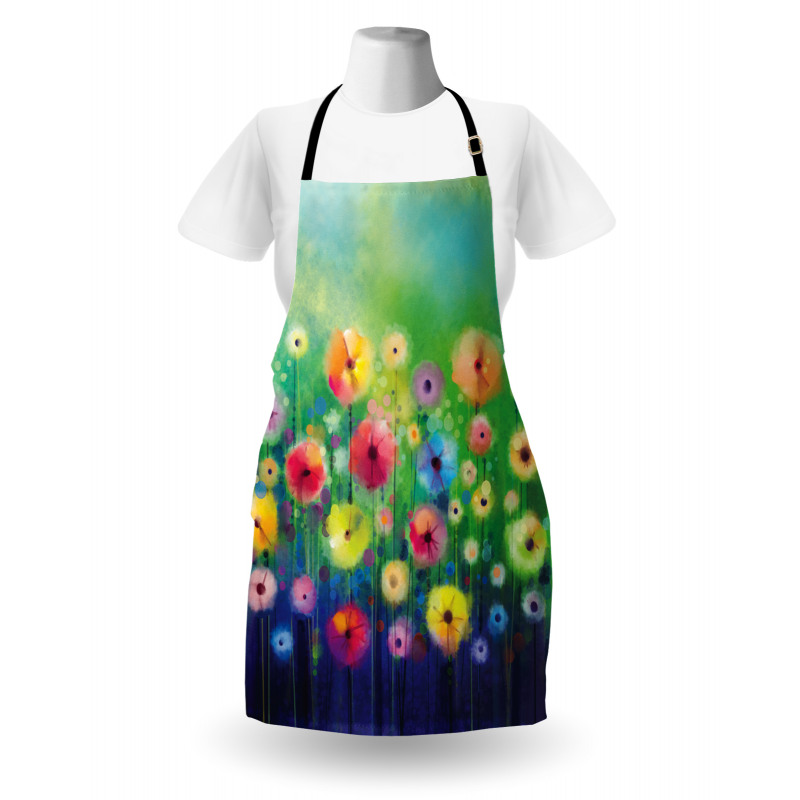 Colorful Garden Meadow Theme Apron