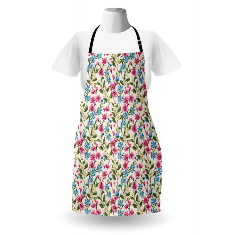 Blooming Flowers Bouquet Apron