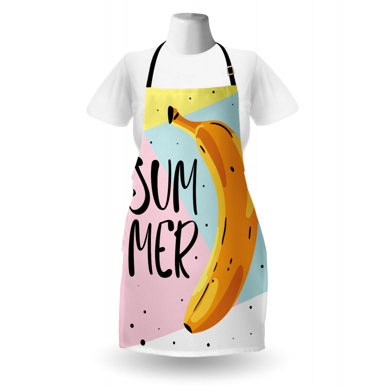 Banana on Pastel Geometric Apron