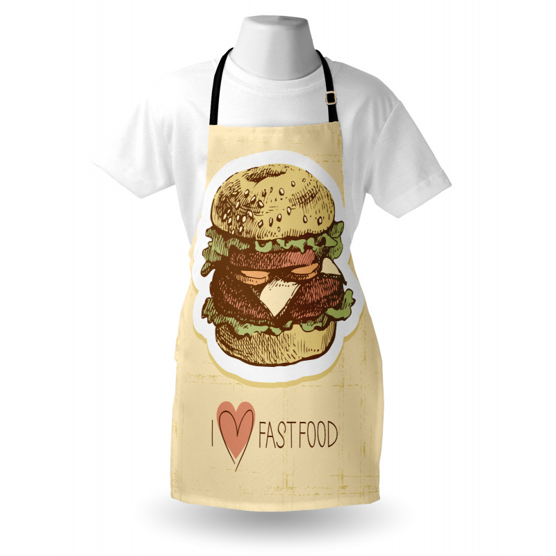 Grunge Retro Fast Food Apron