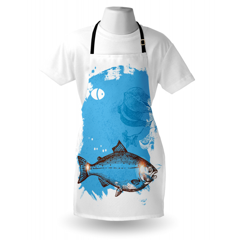 Fish and Fresh Meat Sketch Apron