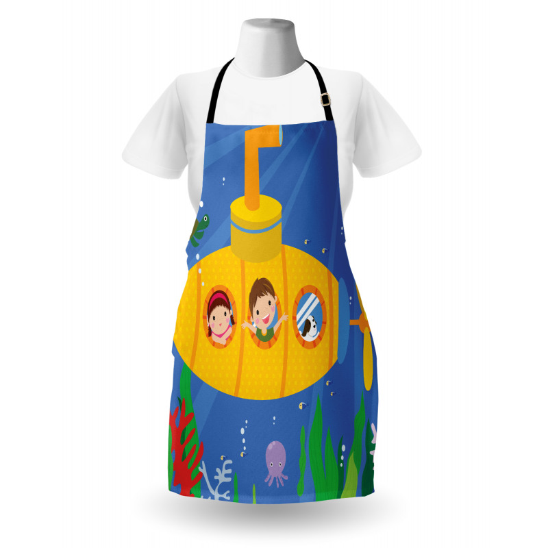 Boy Girl Dog Underwater Apron