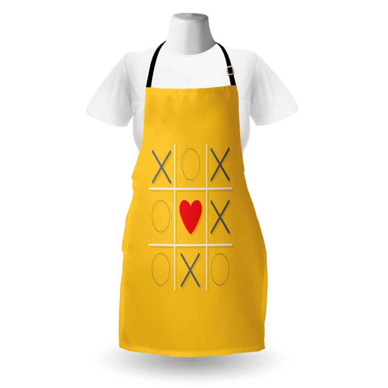 Tic Tac Toe Inspired Love Win Apron