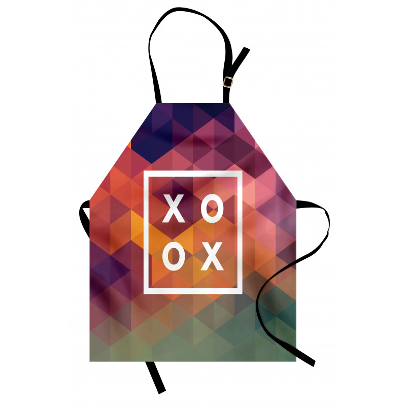 Colorful Geometric Kiss Square Apron