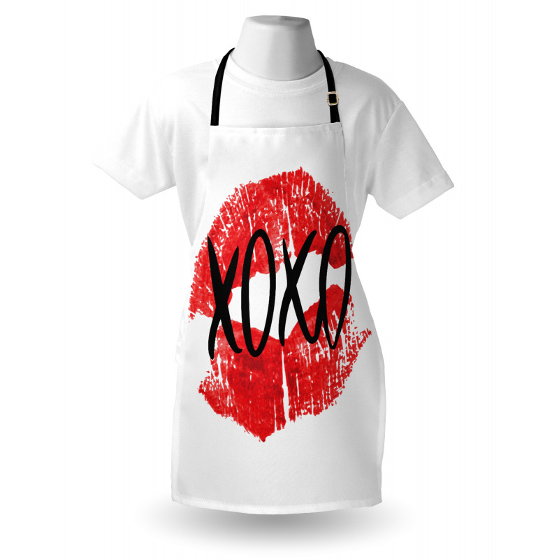 Lips Pattern with Love Kisses Apron