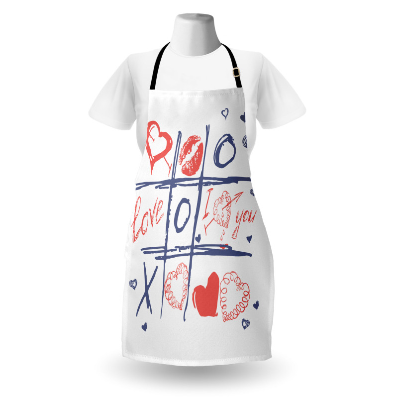 Hearts Lips and I Love You Apron