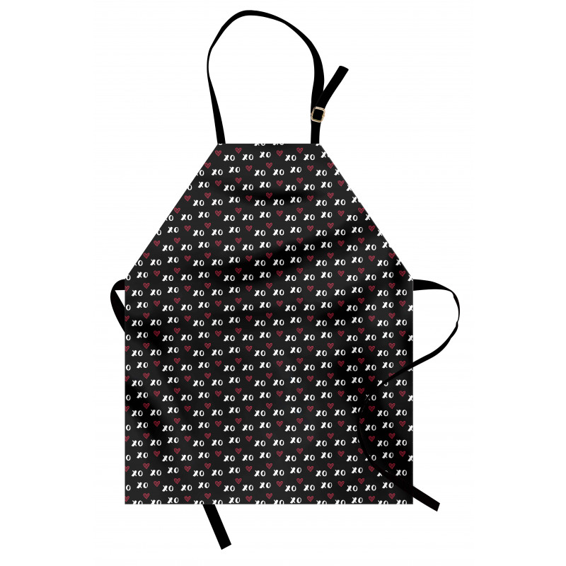 XO Acronym and Striped Hearts Apron