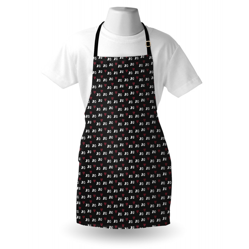 XO Acronym and Striped Hearts Apron