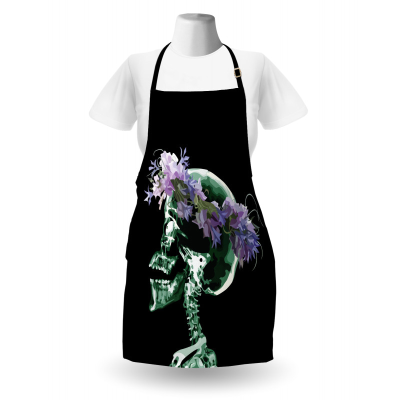 Xray Skeleton with Wreath Apron