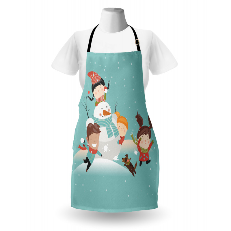 Cartoon of Kids Having Fun Apron