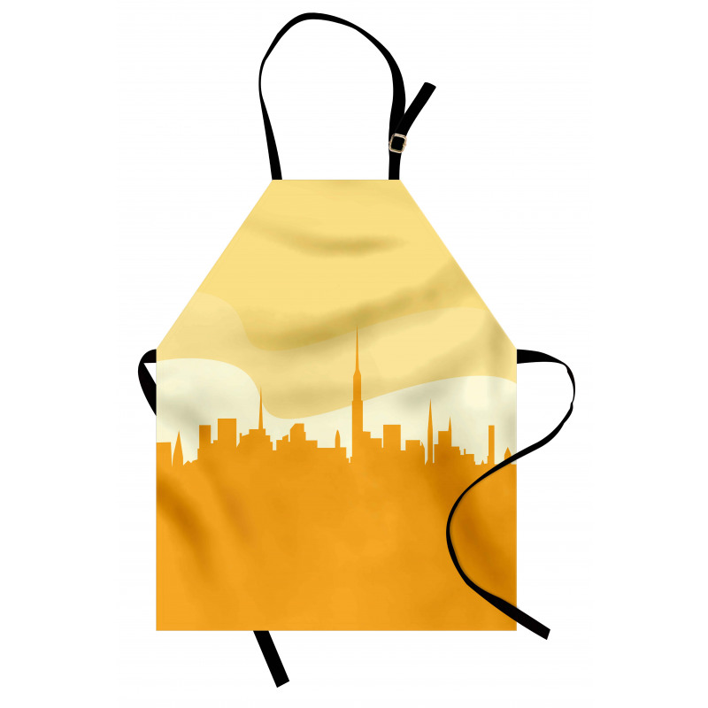 Panoramic Silhouette Cityscape Apron