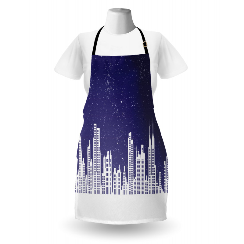 New York Skyline Starry Night Apron