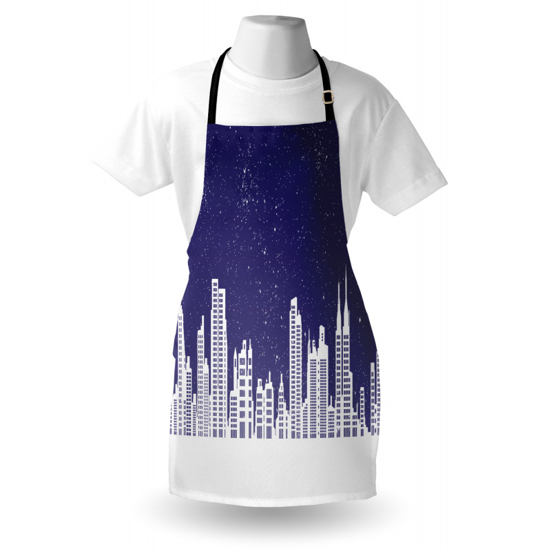 New York Skyline Starry Night Apron