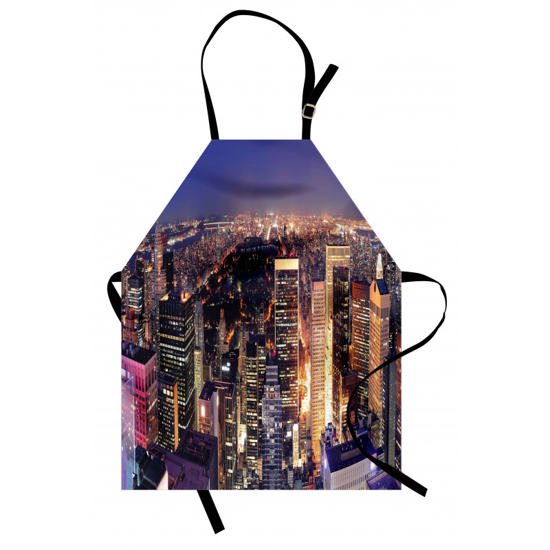 New York Panoramic Aerial Night Apron