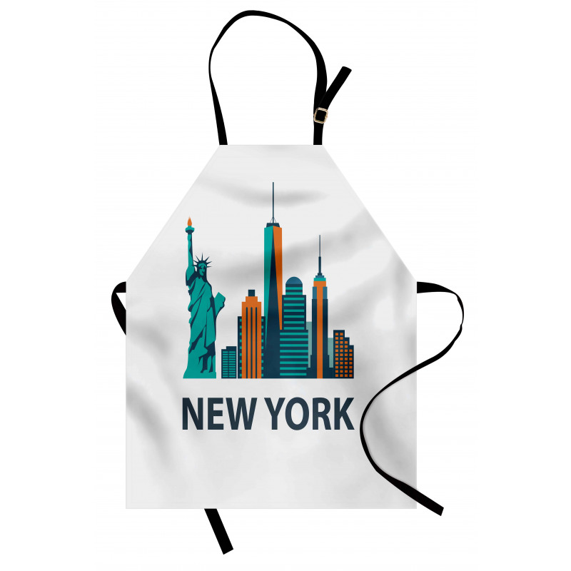 Simple New York Text Landmarks Apron