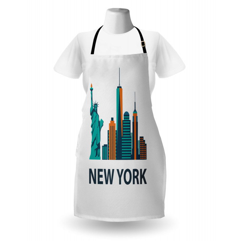 Simple New York Text Landmarks Apron