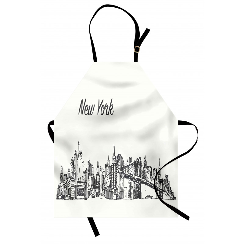 Simplistic Sketch of New York Apron