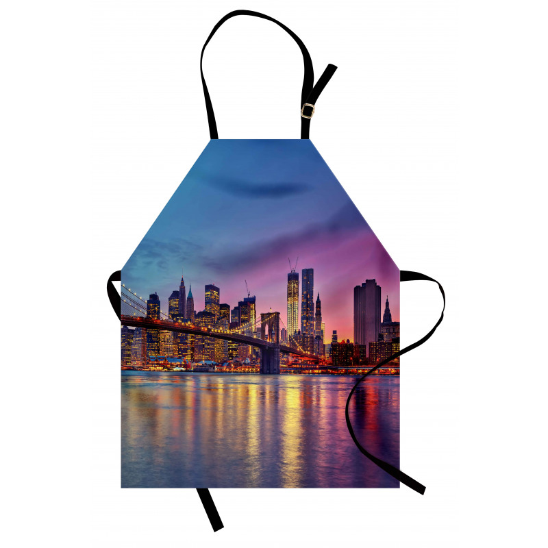 Manhattan Vivid Dusk Skyline Apron