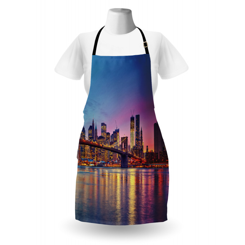 Manhattan Vivid Dusk Skyline Apron