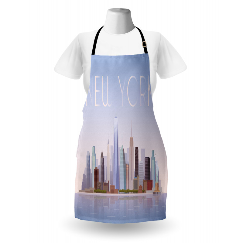 Pastel Tones Big Apple Skyline Apron