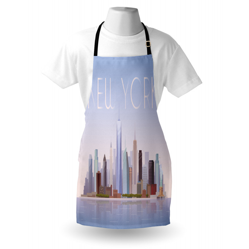 Pastel Tones Big Apple Skyline Apron