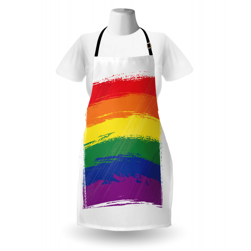 Watercolor Rainbow Flag Love Apron