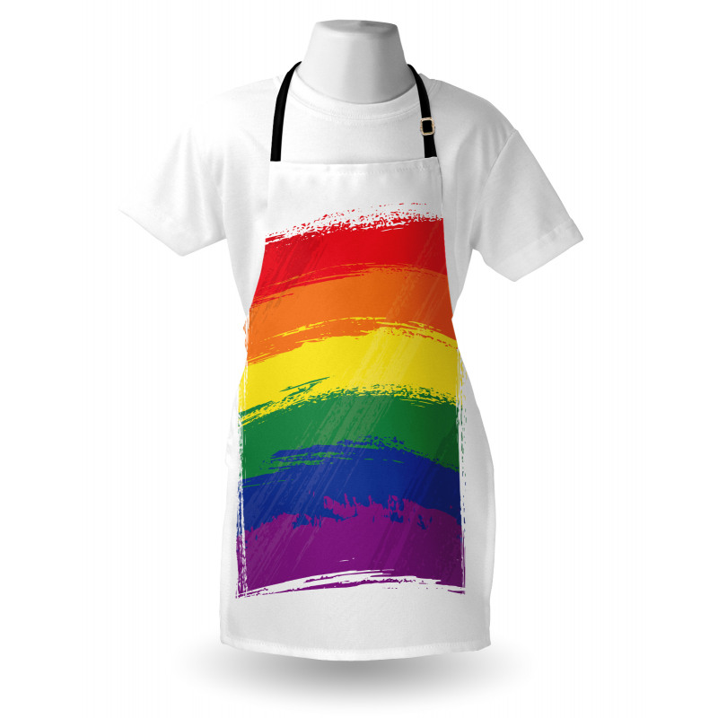 Watercolor Rainbow Flag Love Apron