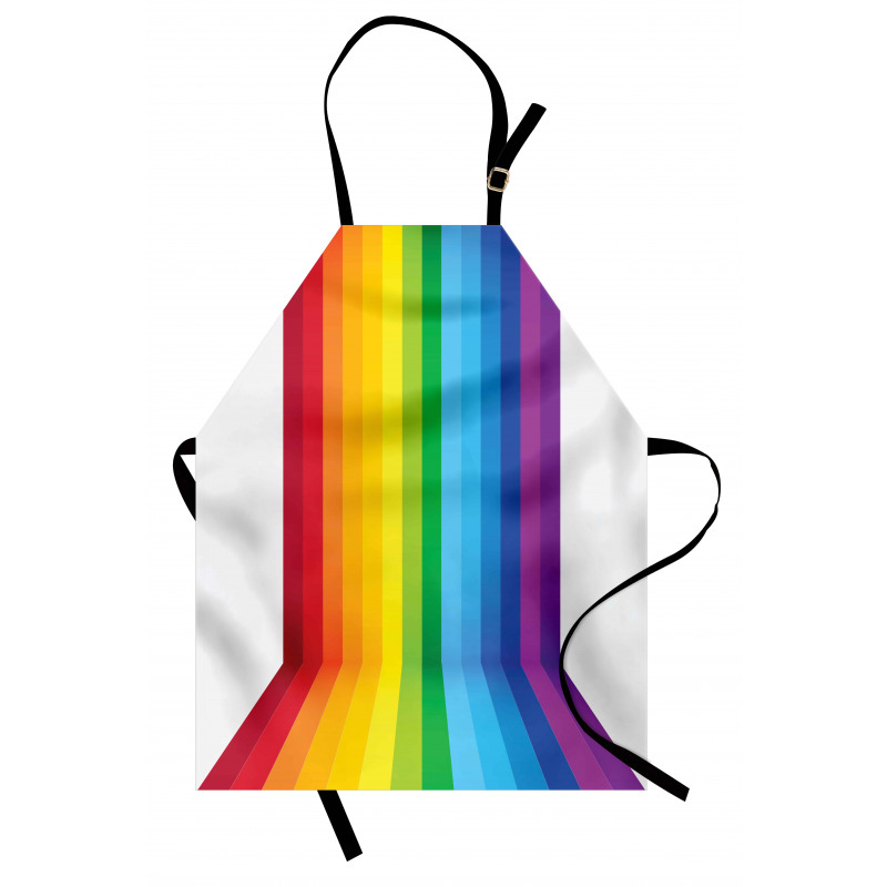 Shade of Rainbow Colors Line Apron