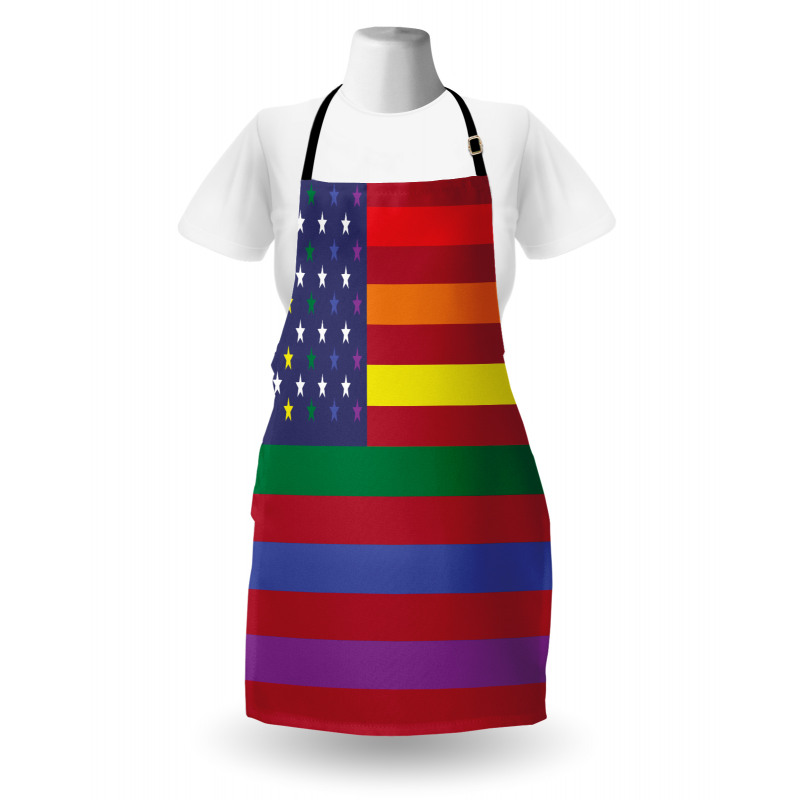 Gay Concept American Flag Apron