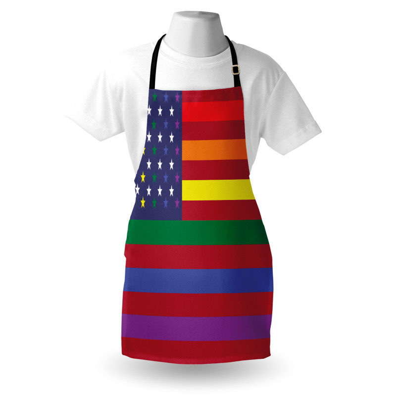 Gay Concept American Flag Apron