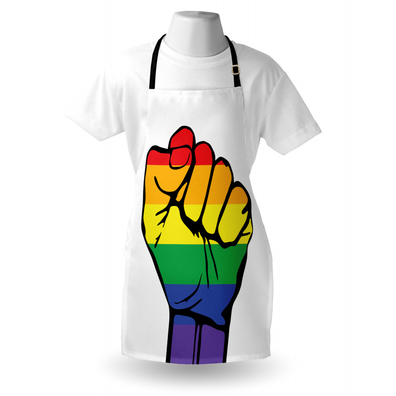 Gay Rights Rainbow Fist LQBT Apron