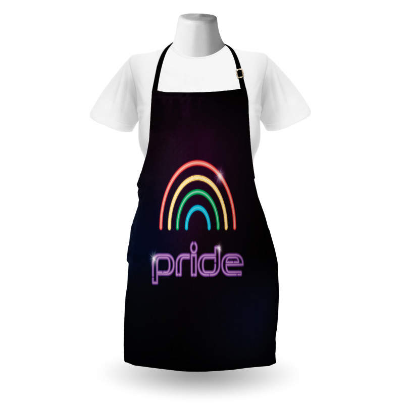 Neon Lamb Look Rainbow Lines Apron