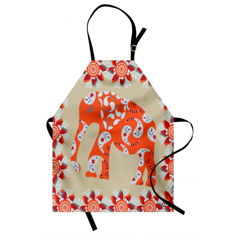 Orange Flower Blossoms Apron