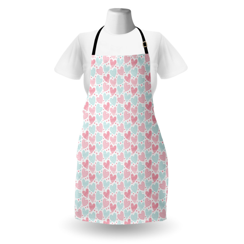 Swirling and Striped Hearts Apron