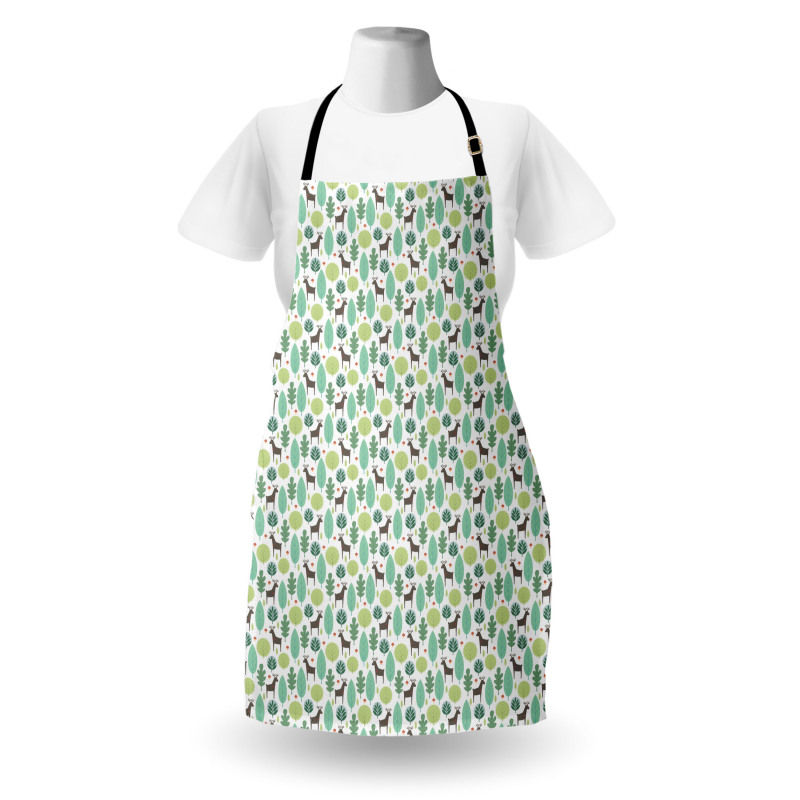 Forest and Deer with Heart Apron