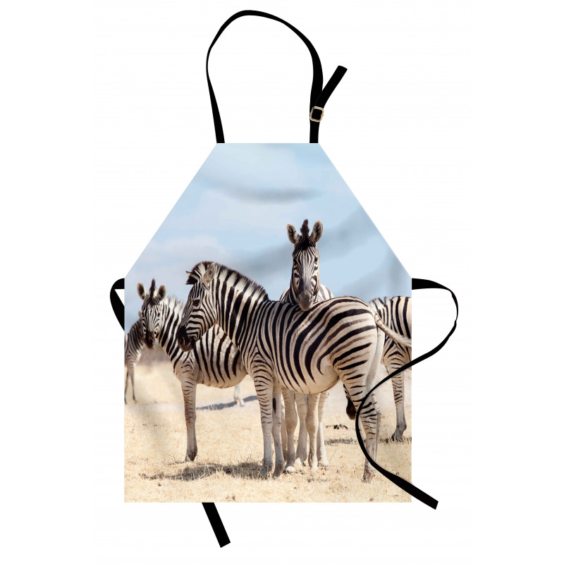 Hayvan Deseni Mutfak Önlüğü Zebra Sürüleri