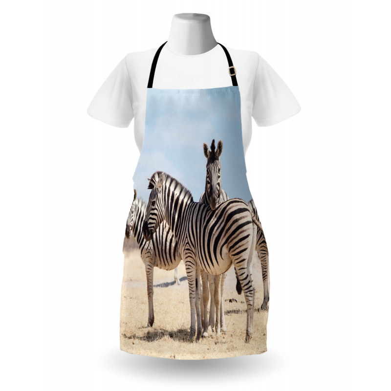 Hayvan Deseni Mutfak Önlüğü Zebra Sürüleri