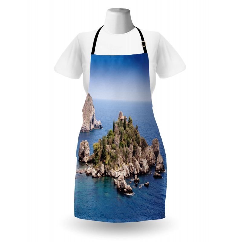 Taormina Beach Rocky Island Apron