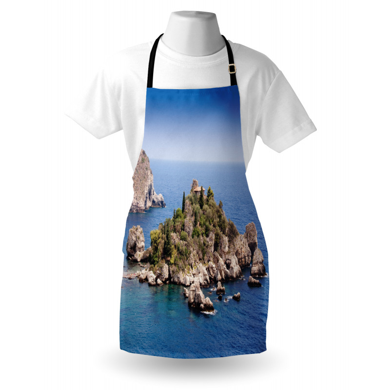 Taormina Beach Rocky Island Apron