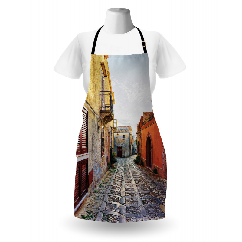 Narrow Street Erice Apron