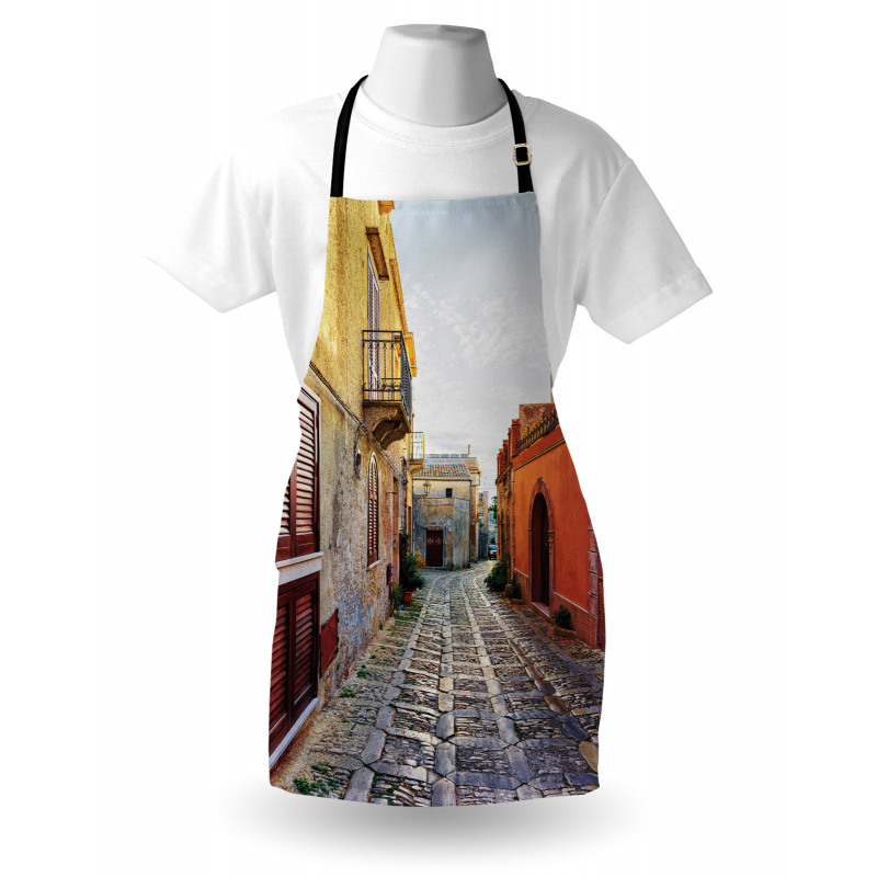 Narrow Street Erice Apron