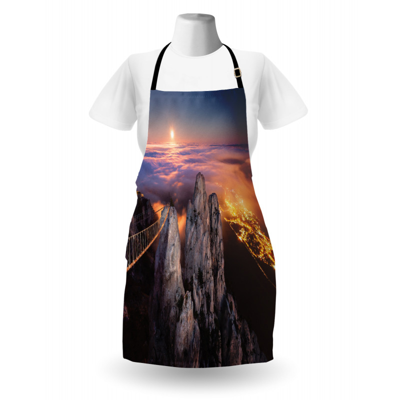 Full Moon Sunset Alps Apron