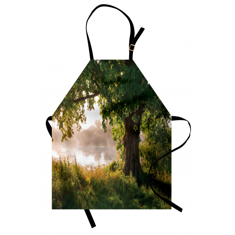 Stream Mystic Foggy Scene Apron