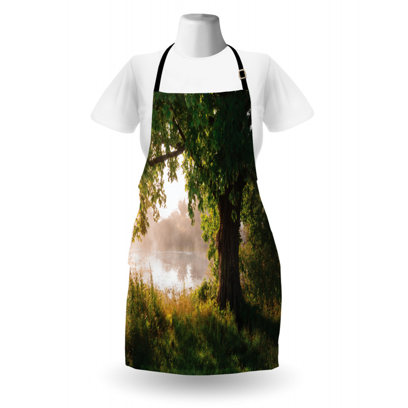 Stream Mystic Foggy Scene Apron