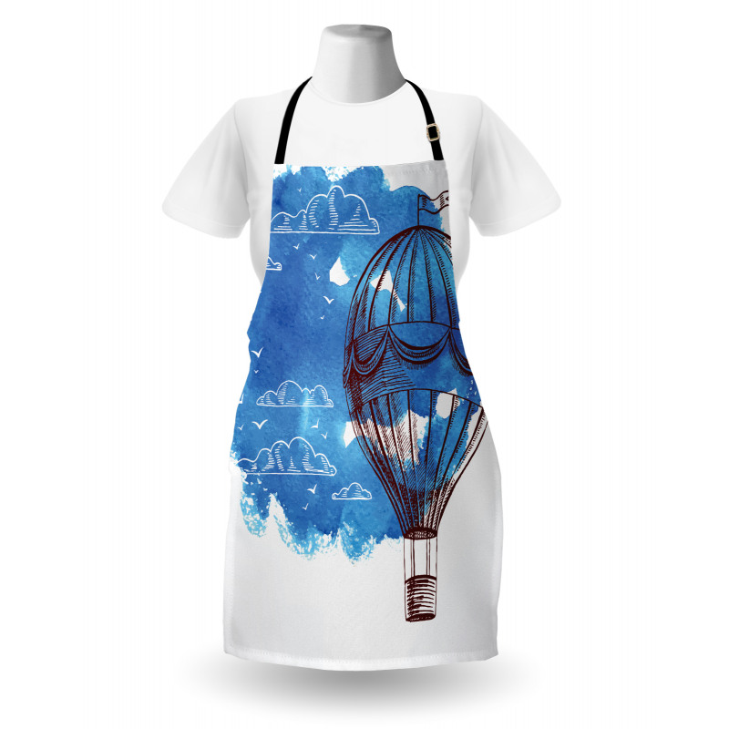 Bon Voyage Sky Cloud Balloon Apron