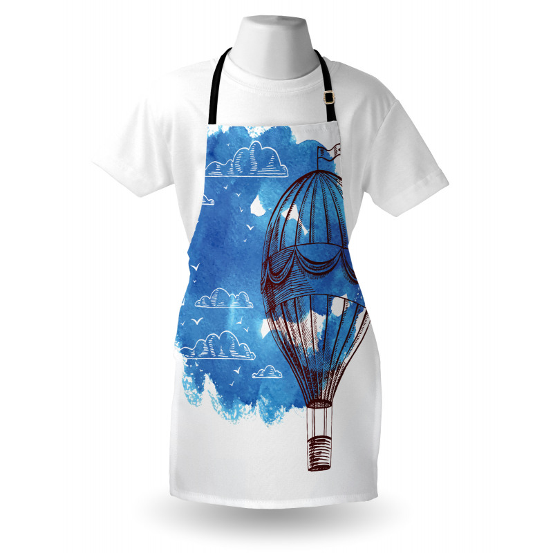 Bon Voyage Sky Cloud Balloon Apron