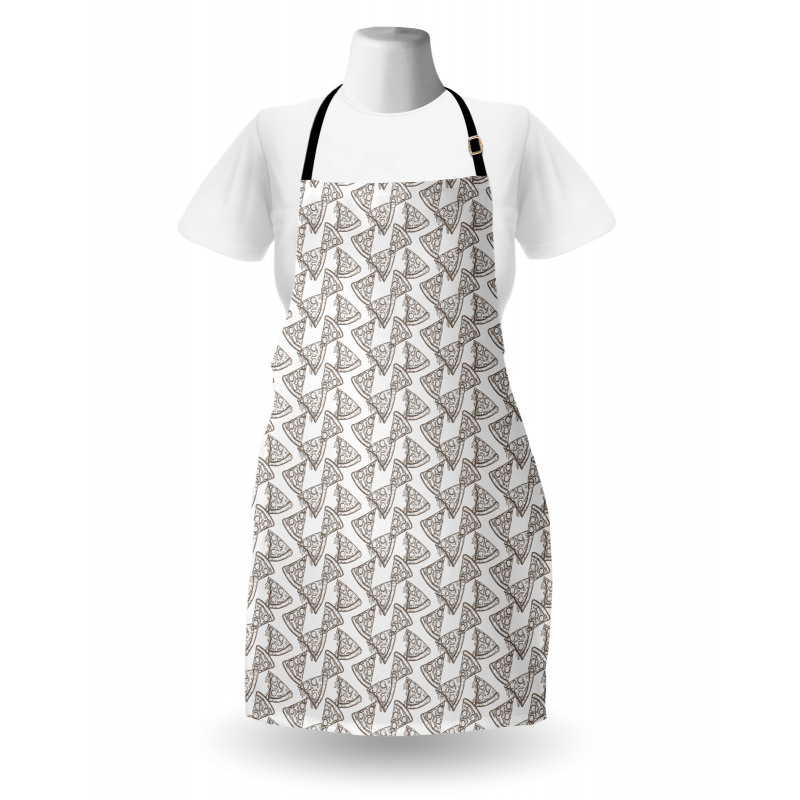 Simplistic Drawn Pizza Slices Apron