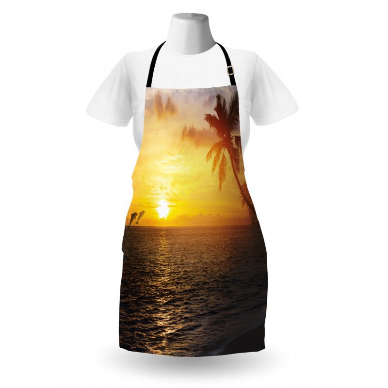 Palm Tree Island Sunset Apron