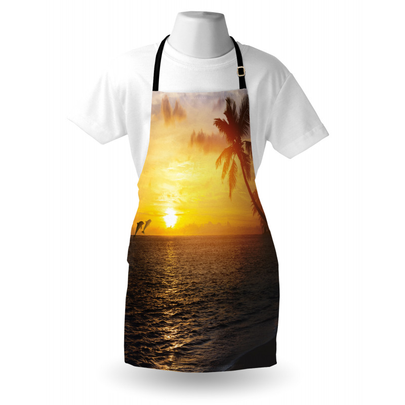 Palm Tree Island Sunset Apron