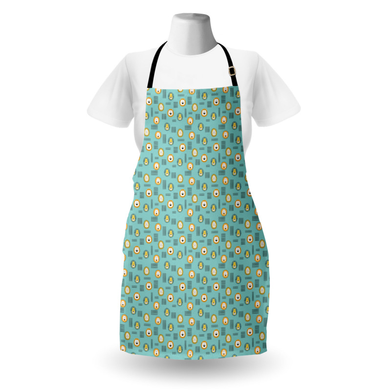 Childish Lion Drawings Apron